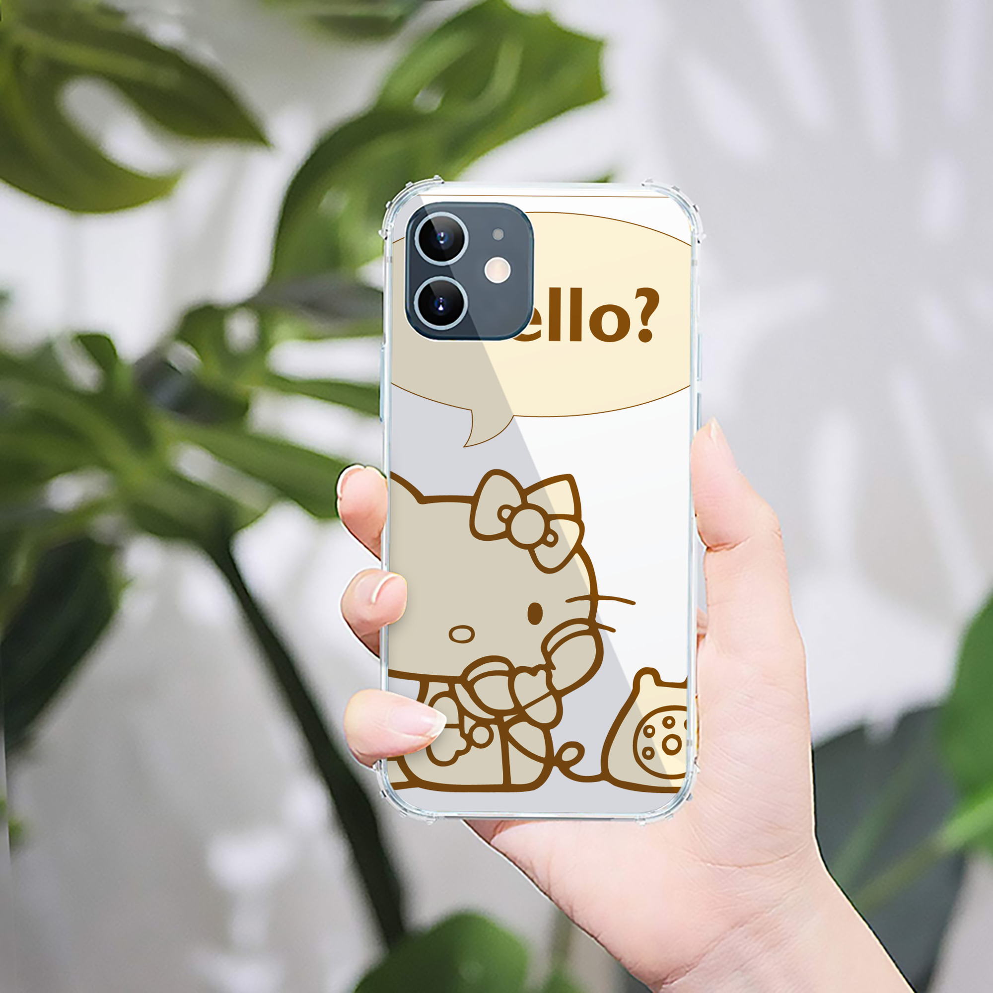 （画像用） Hello Kitty ハローキティ 【iPhone 12シリーズ対応】透明スマホケース（クリアソフトケース）